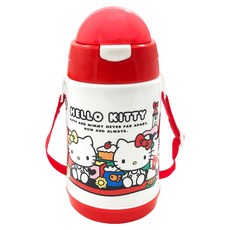 Hello Kitty 凱蒂貓 不鏽鋼吸管水壺 304不鏽鋼材質, 350ml, 1個