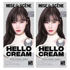 mise en scene 魅尚萱 Hello Cream染髮霜, 7CA(薄荷灰棕), 2盒