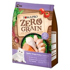 TOMA-PRO 優格 成貓 零穀 體重管理配方 乾飼料，添加腸益菌和蔬果，幫助消化，增強免疫力, 雞肉, 5.5lb, 1袋