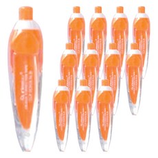 다다 노크식 수정테이프 6m, 오렌지, 12개