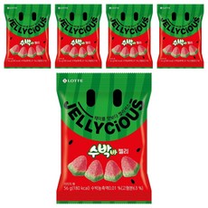 LOTTE 樂天 西瓜軟糖, 56g, 5包