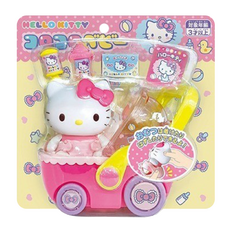 Hello Kitty 凱蒂貓 嬰兒車玩具 角色扮演扮家家酒遊戲 3歲以上適用, 1組