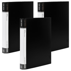 Lan CHYn 連勤牌文具 D型夾 3孔, 黑色, 3入