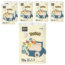 eorinsum 寶可夢裝飾天然紙漿3層高級捲筒衛生紙, 12入, 25m, 6個