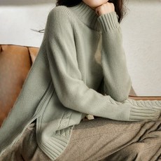 POPLARNC 女款深色高領針織衫