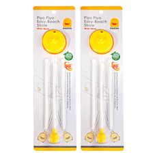 PiYOPiYO 黃色小鴨 360度自動吸管組, 寬口徑, 830495, 2組