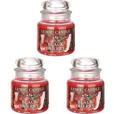 LUMIE CANDLE 小型罐蠟燭, 黑櫻桃, 70g, 3個