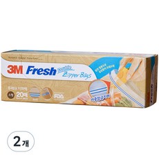 3M 保鮮雙層夾鏈袋, 小(S), 20入, 2個