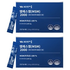 Vitamin Village MSM粉隨身包 2000mg, 90條, 2盒