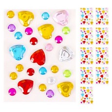 In Art閃亮的寶石貼紙, 愛心(隨機出貨), 10張