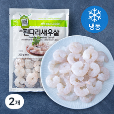 베트남산 흰다리새우살 (냉동), 2개, 200g(71 / 90)