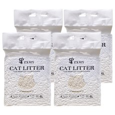 豆腐貓砂 原味 可沖馬桶 天然豆腐砂 低粉塵, 6L, 4包