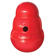 KONG Wobbler 狗狗慢食不倒翁玩具 小號, 紅色, 1個