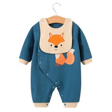 Mom's care 動物圍兜釦式連身衣