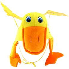 會動的網紅鴨子帽, 黃色, 1個