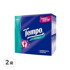 Tempo 得寶 4層加厚迷你紙手帕, 柔軟親膚 原生木漿 殺滅99%流感病毒, 18包, 2袋
