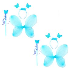 PARTYSHOW 天使仙女翅膀套組, 藍色, 2套