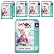 Bambo Nature 伴寶樂 Green黏貼型尿布, L, 144片