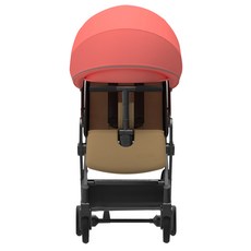 와이업 기내반입 지니 제로2 휴대용 유모차, 프레임(블랙), 시트(베이지), 캐노피(핑크)