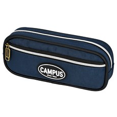 POPO FANCY Campus 雙口袋筆袋, 1個, 海軍藍