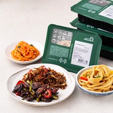 테이스티 마늘종 간장 오징어조림 70g + 무생채 100g + 구운어묵볶음 70g + 매콤달콤 고추장 멸치조림 70g, 1세트