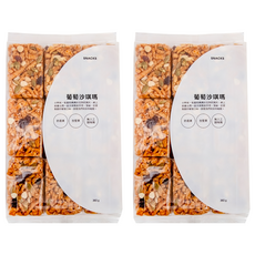 HOLA 和樂家居 黑糖沙琪瑪 葡萄堅果 30 x 4 x 18cm 9個, 360g, 2袋