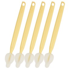 BABY&I 長柄奶嘴刷 5入, 芥末黃, 1組