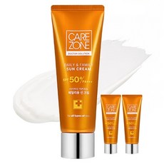 케어존 데일리 앤 패밀리 선 케어 크림 SPF50+ PA+++, 80ml, 3개