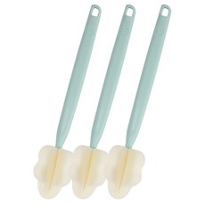 BABY&I 長柄奶瓶刷 3入組, MINT BLUE, 1組