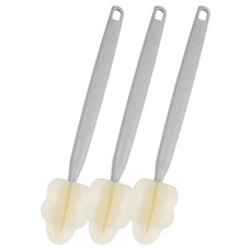 BABY&I 長柄奶瓶刷 3入組, COOL GRAY, 1組