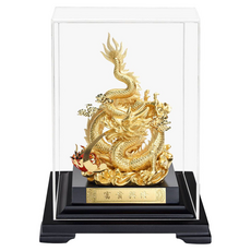 雅鑑鑫品 開運陶源 金箔雕塑小櫥窗, 祥龍獻瑞 富貴興隆