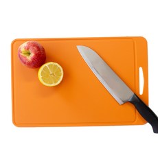韓國製 Rohya 基本款矽膠砧板, 橘色, 1個