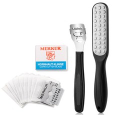 플로리빙 굳은살 제거 발 각질 면도기 + 면도날 10p + 각질제거기 세트, 1세트