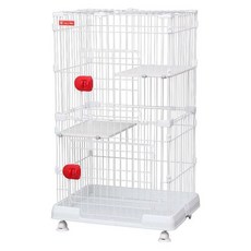IRIS OHYAMA 愛麗思歐雅瑪 雙層貓籠 PMCC-115, 白色, 1個