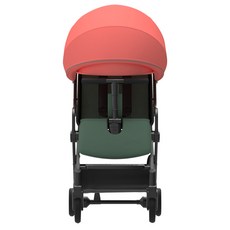 와이업 기내반입 지니 제로2 휴대용 유모차, 프레임(블랙), 시트(올리브), 캐노피(핑크)