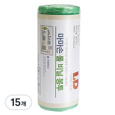 리빙듀오 마마손 롤 비닐봉투 그린, FREE(one size), 20개입, 15개