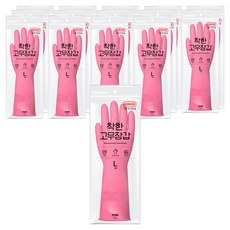 LOTTE 樂天 e.Life 善良橡膠手套, 粉紅色, 大(L), 15套