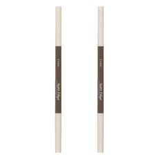 ETUDE 素描高手極細素眉筆 0.1g, 02 自然棕, 2支