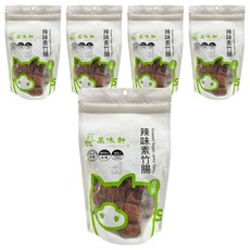 萬味軒 辣味素竹腸 (150g/包) - 台中名產 香辣夠味 非基因改造大豆蛋白, 5包