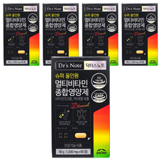 닥터스노트 팔레오 슈퍼 올인원 멀티비타민 종합영양제 60g, 60정, 5개