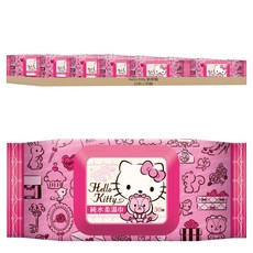Hello Kitty 凱蒂貓 超純水柔濕巾 30抽 加蓋, 1入, 10包