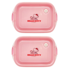 Skater Hello Kitty 抗菌保鮮盒 17.8*11.9*5.5cm, 500ml, Pink, 2個