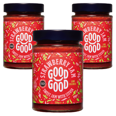 굿굿 저칼로리 스테비아 딸기잼, 330g, 3개