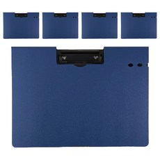 橫式PP丹麥夾 A4, 暗夜藍, 5入