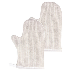 MOCODO 伴佳家 敏弱肌潔膚手套 沐浴手套 26%麻 15x22.5cm, WH, 2件, 1件