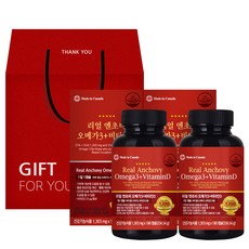 Omega-3魚油+維他命D膠囊禮盒組 2入, 360顆, 1組