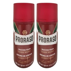 PRORASO 刮鬍泡 紅標 檀香，軟化鬍鬚，減少摩擦，滋潤保濕, 300ml, 2瓶