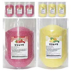 가정용 솜사탕기계 전용 맛깔 설탕 30인분 딸기향 300g + 파인애플향 300g 세트, 600g, 4세트