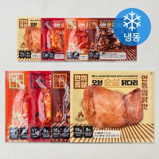 한끼통살 오븐 순살닭다리 100g x 4종 x 2개입 세트 (냉동), 800g, 1세트