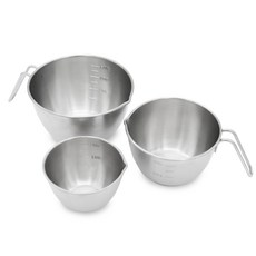 Ribbon J 304不銹鋼攪拌量杯250ml+500ml+750ml套裝, 單色, 1組